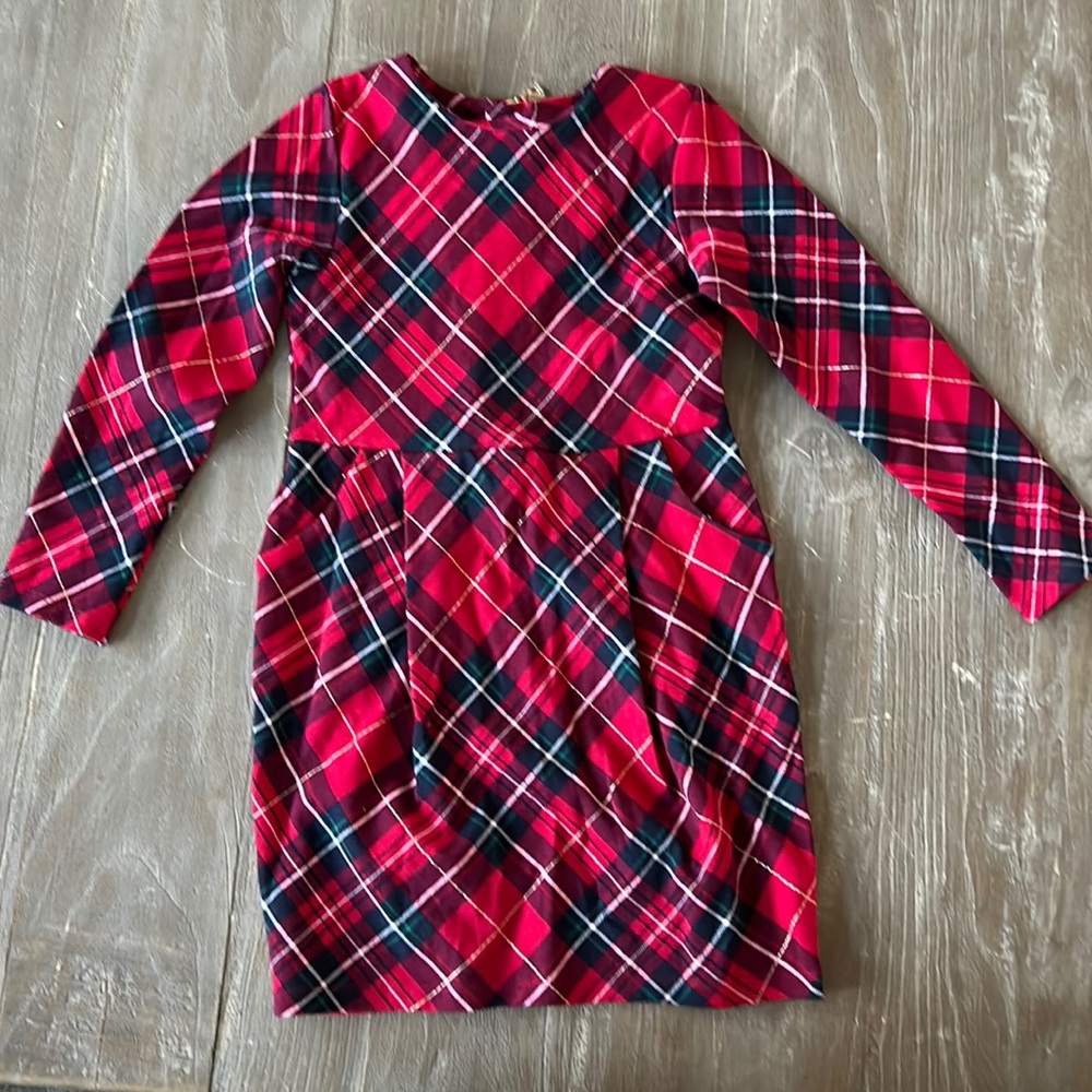 Like new. H&M holiday plaid dress 4-6Y